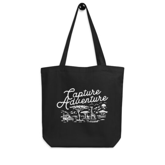 Eco Tote Bag Black - Capture Adventure White