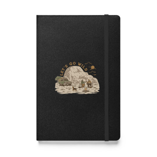 Hardcover bound notebook Black - Let's go Wild
