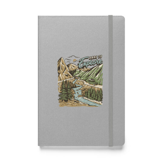 Hardcover bound notebook Silver - Dare to Explore