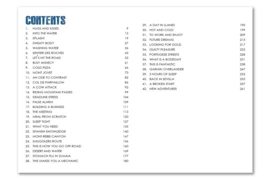 It Rocks - contents of our travel book