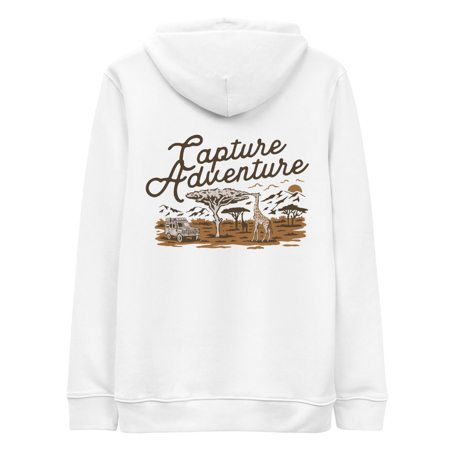 Essential Eco Hoodie White - Capture Adventure Color