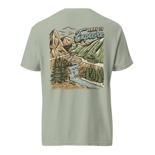 Unisex heavyweight T-shirt Bay - Dare to Explore Color