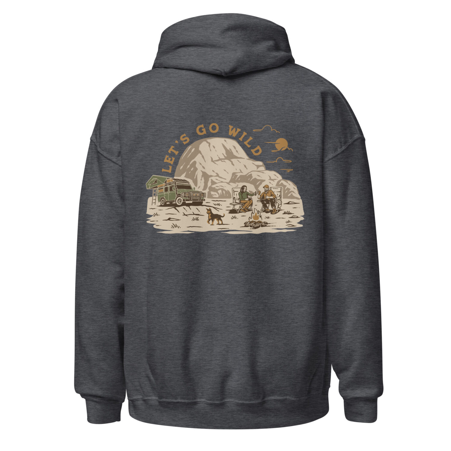 Unisex Hoodie Heather Grey - Let's go Wild Color