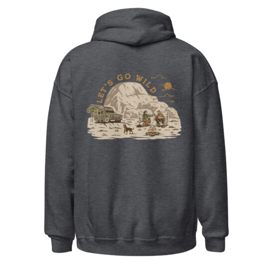 Unisex Hoodie Heather Grey - Let's go Wild Color