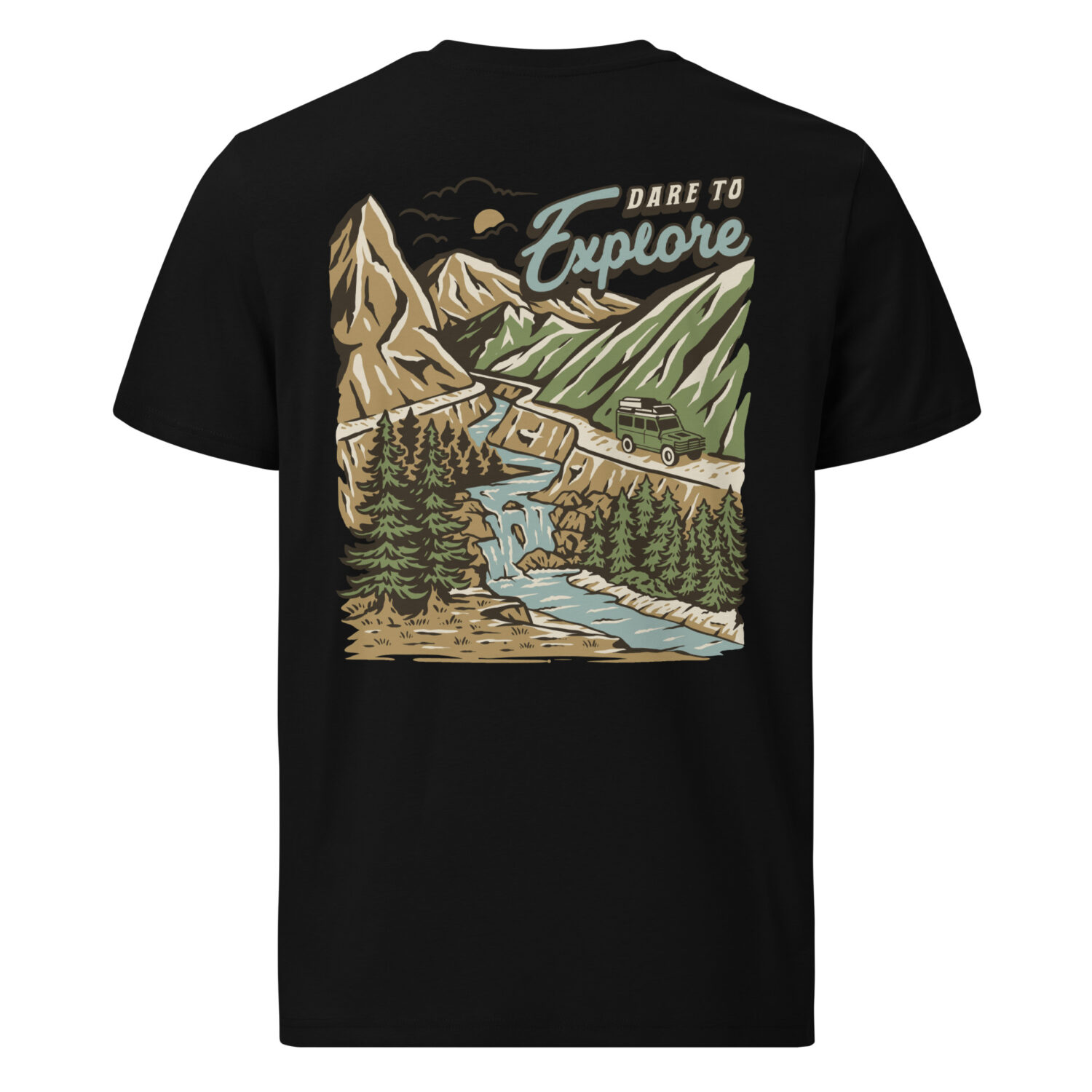 Organic Cotton T-Shirt Black - Dare to Explore Color