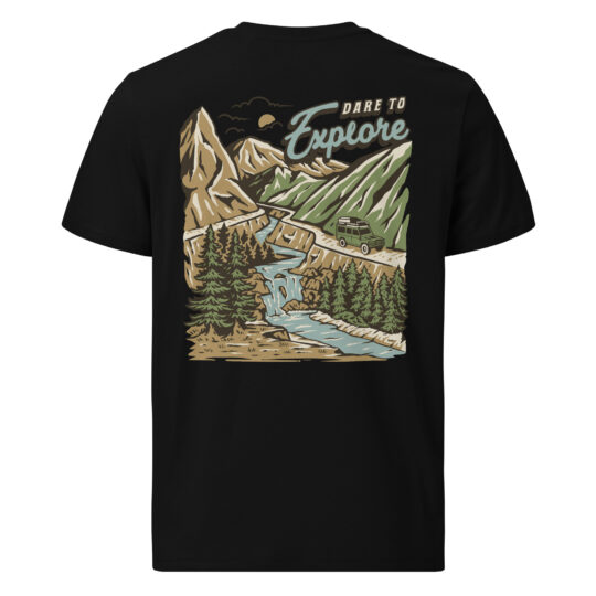 Organic Cotton T-Shirt Black - Dare to Explore Color