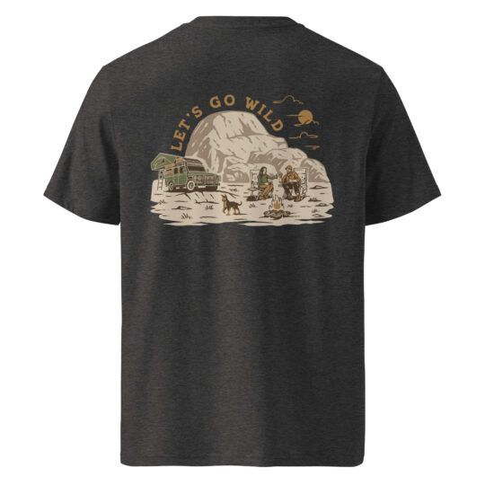 Organic Cotton T-Shirt Dark Heather Grey - Let's go Wild Color