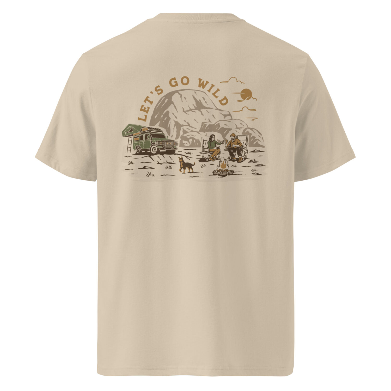 Organic Cotton T-Shirt Desert Dust - Let's go Wild Color