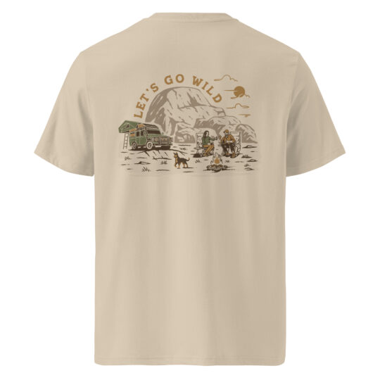 Organic Cotton T-Shirt Desert Dust - Let's go Wild Color
