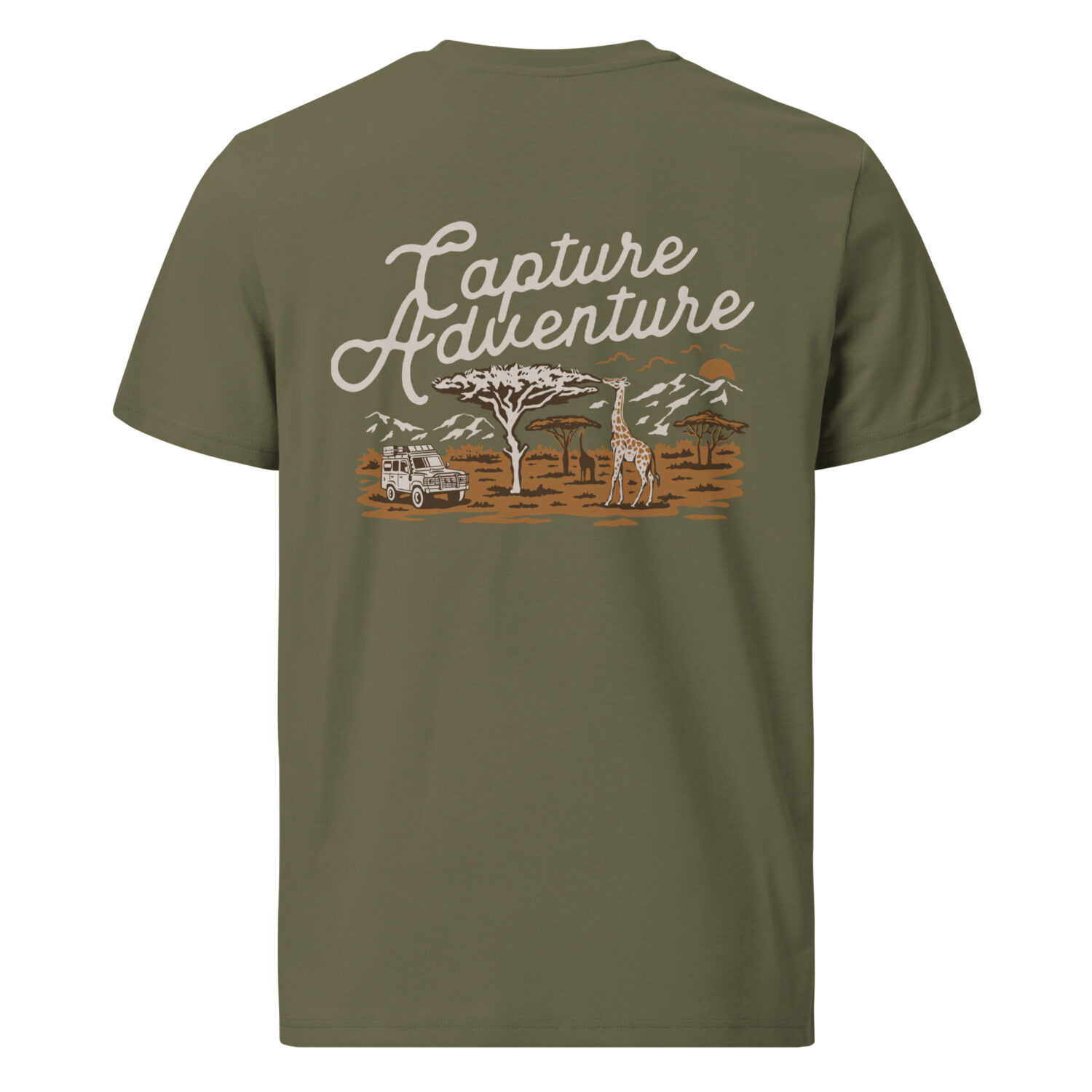 Organic Cotton T-Shirt Khaki - Capture Adventure Color