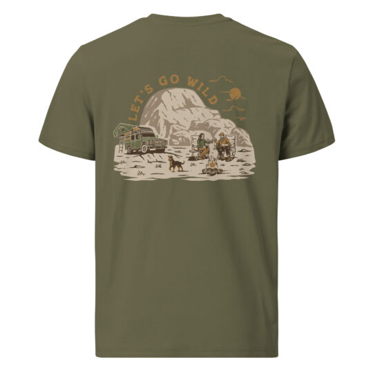 Organic Cotton T-Shirt Khaki - Let's go Wild Color