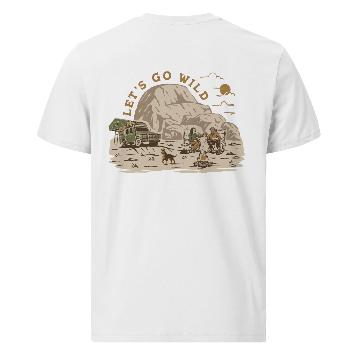 Organic Cotton T-Shirt White - Let's go Wild Color