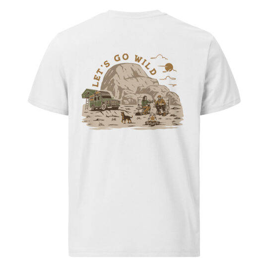 Organic Cotton T-Shirt White - Let's go Wild Color